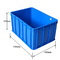 Capacité de charge empilable pliable bleue de la boîte 50KG de caisse en plastique